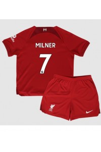 Fotbalové Dres Liverpool James Milner #7 Dětské Domácí Oblečení 2022-23 Krátký Rukáv (+ trenýrky)